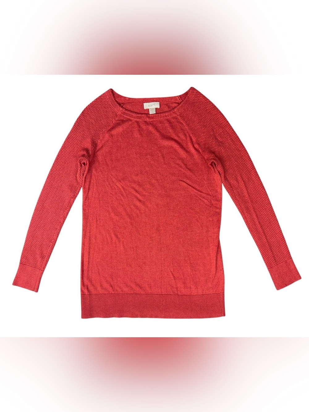 Ann Taylor LOFT Women's Small Red Fit Sweater Office Casual Comfort